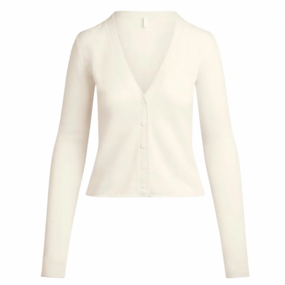 SKIMS Featherweight Cashmere Cardigan Egret - Picture 2 of 8